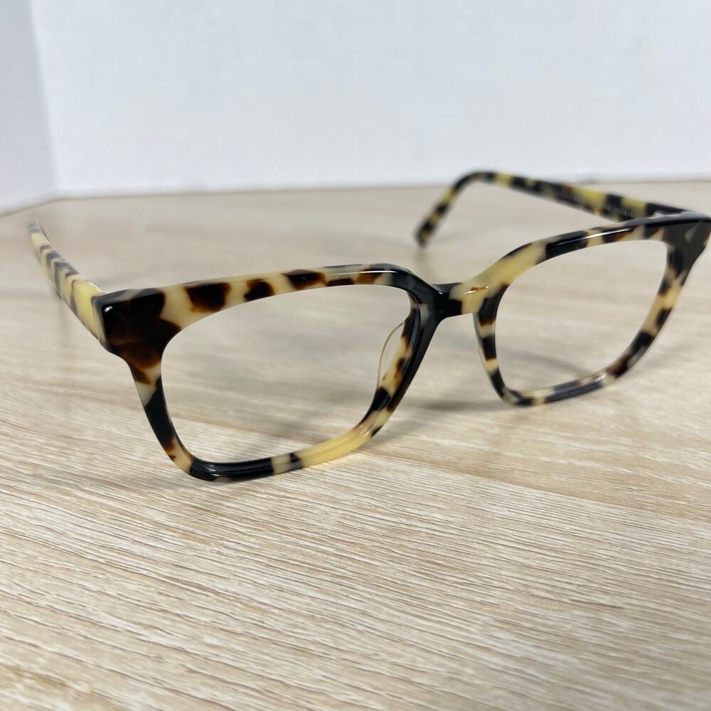 Warby Parker Hughes W 195 Eyeglasses Cream Tortoise Frames Only 54-18-145